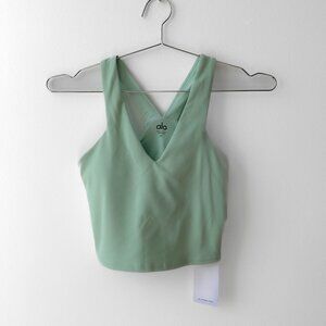 ALO Yoga Mint Green V-Neck Tank Top